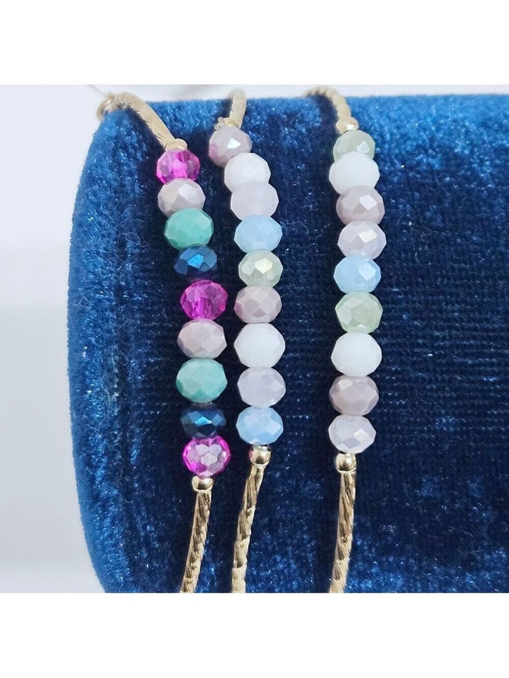 Colorful Glass Beaded Stretch Bracelet Set